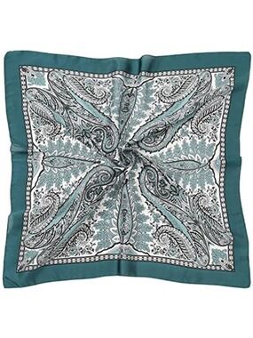 Turquoise Color Head Hair Scarf Like Satin Silk Scarf Sleeping Hair Wrapping